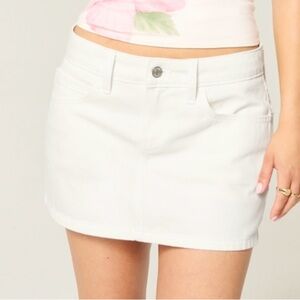Hollister White Mini Skirt